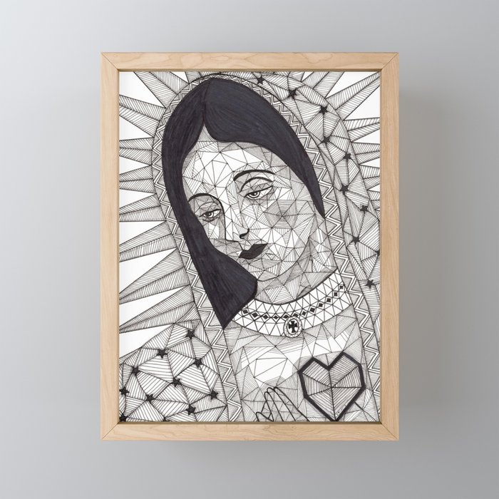 Virgen de Guadalupe Framed Mini Art Print