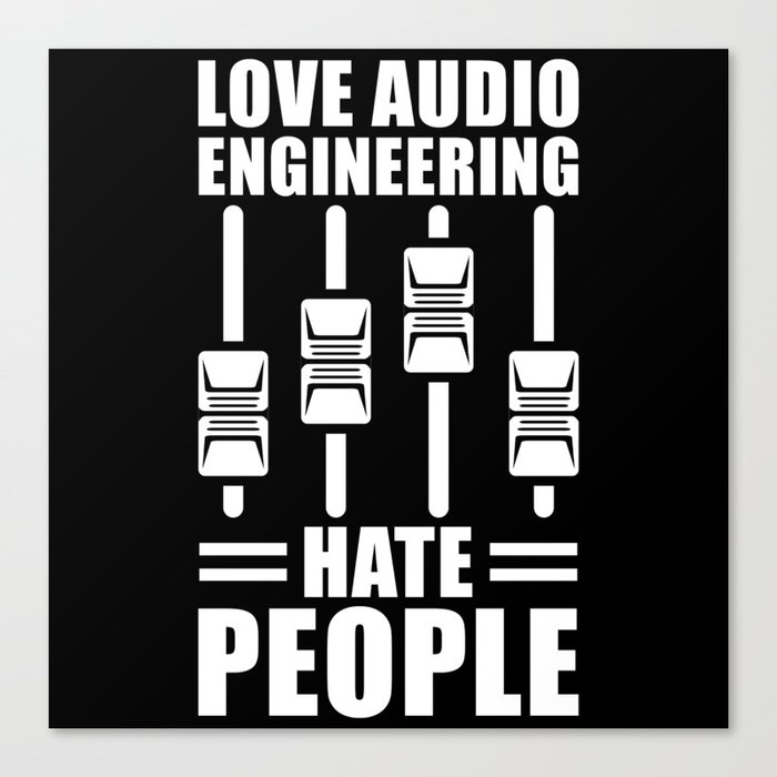 Audio Engineer Sound Technician Gift Canvas Print