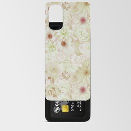 buttercream yellow and peach floral bouquet aesthetic cluster Android Card Case