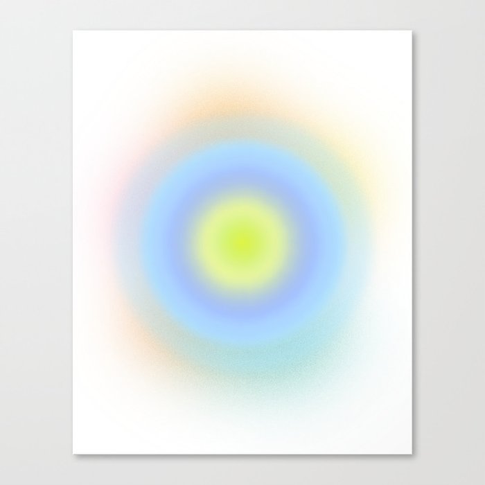Colorful Grain Texture Circle Gradient Art Canvas Print