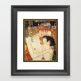 Mother and Baby - Gustav Klimt Framed Art Print