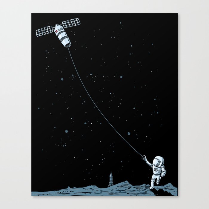 Satellite Kite Canvas Print