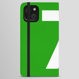 Number 7 (White & Green) iPhone Wallet Case