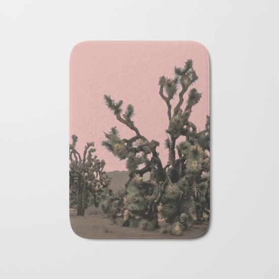 pink joshua tree Bath Mat