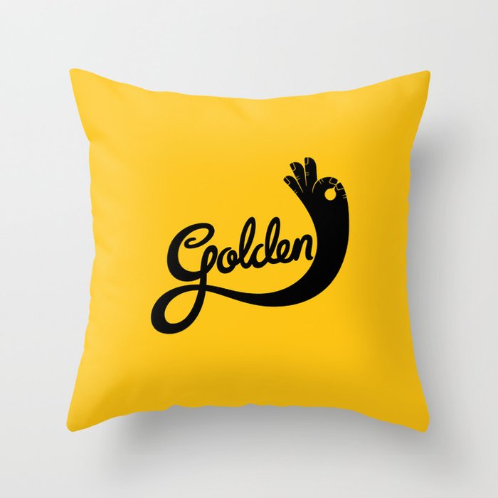 Golden! Throw Pillow