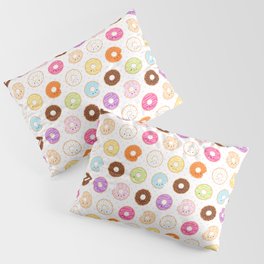 Happy Cute Donuts Pattern Pillow Sham