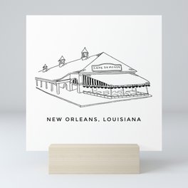Cafe du Monde New Orleans Sketch Mini Art Print