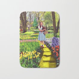 Follow the yellow brick road Bath Mat | Classic, Dorothy, Holland, Famous, Flowers, Slippers, Yellow, Garden, Tulips, Musical 
