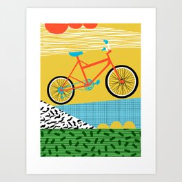 Outtie - velocitech mountain machine, biking, bicycle art print, cyclist gifts, bike art prints Art Print