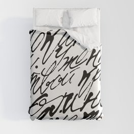 Calligraphy mood Duvet Cover