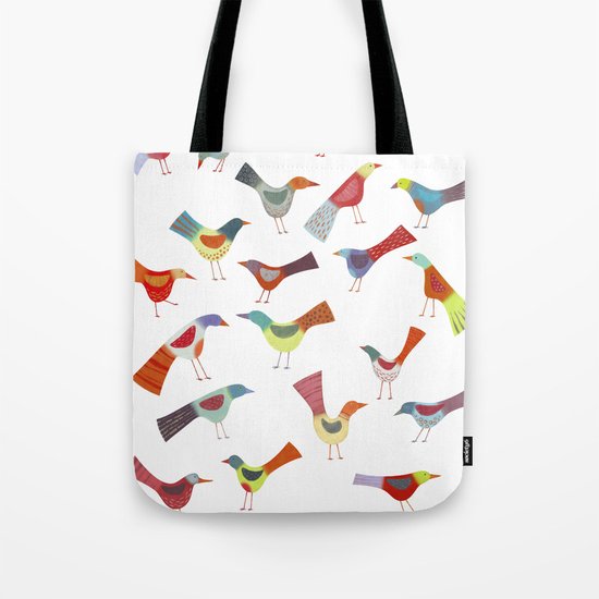 Birds doing bird things Tote Bag