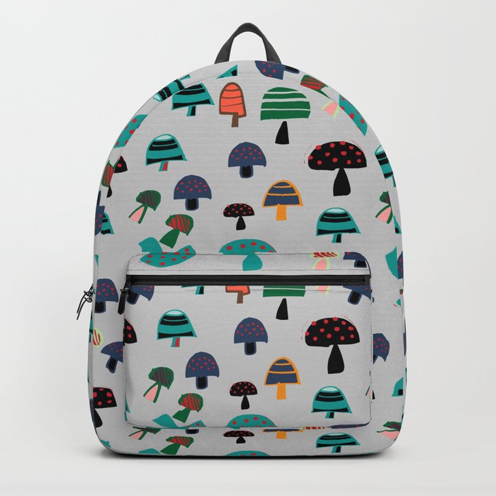 Cute Mushroom gray Backpack