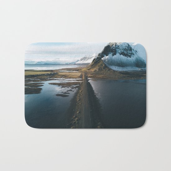 Mountain road in Iceland - Landscape Photography Bath Mat