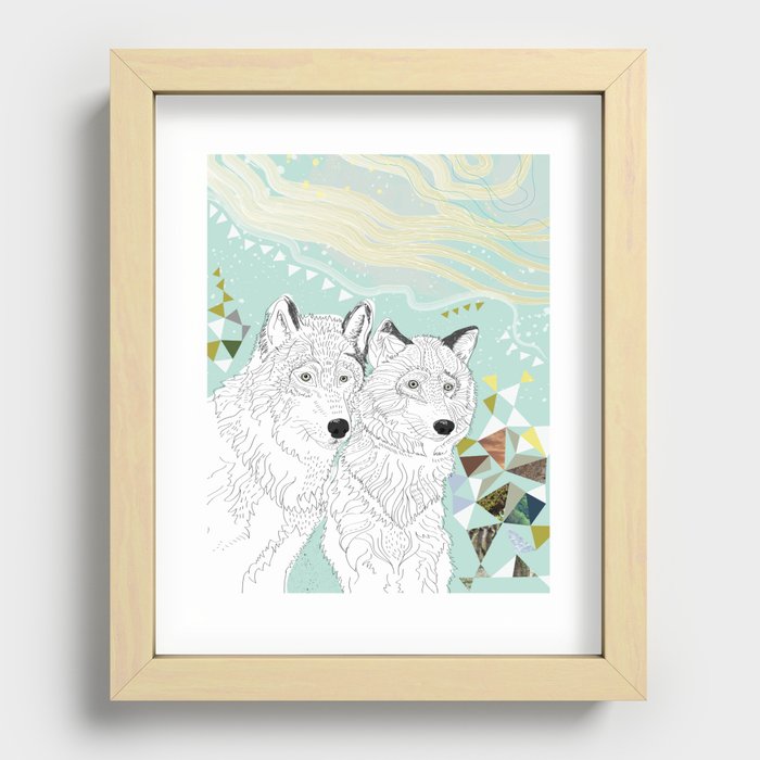 wolves 2 Recessed Framed Print