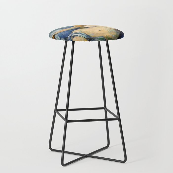 Paul Cézanne Leda and the Swan (Léda au cygne) c.1880 Bar Stool by nobelart Society6