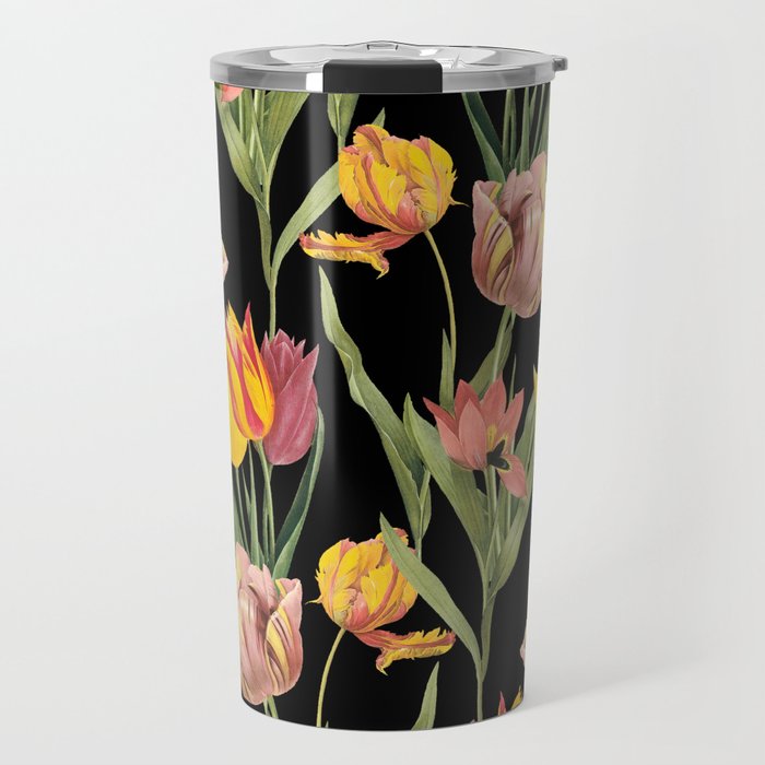 Tulips 2 | Vintage Floral Pattern | Flower Patterns | Travel Mug