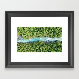 Fraser River headwaters from above Framed Art Print