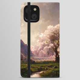 Japanese Sakura Cherry Blossom Trees Landscape #3 iPhone Wallet Case