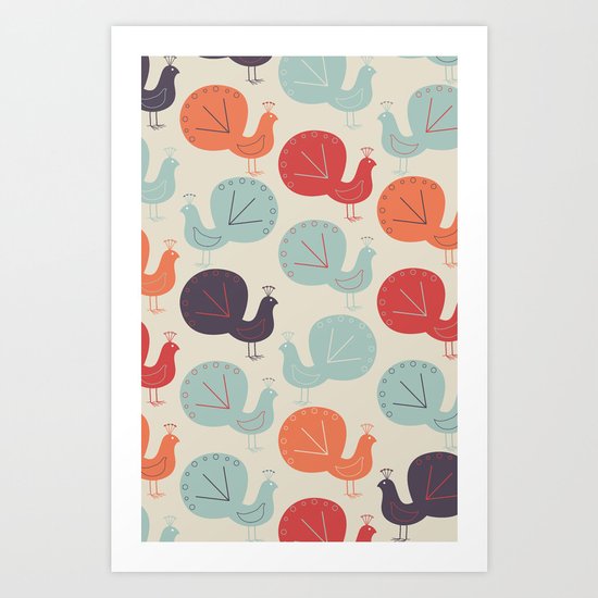 Peacock Pattern Art Print