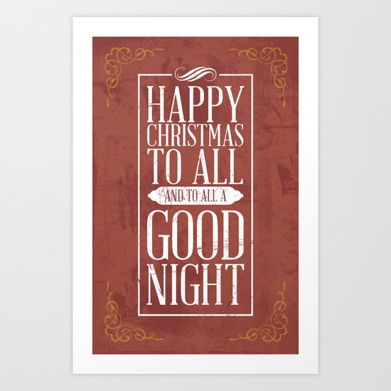 Happy Christmas Art Print