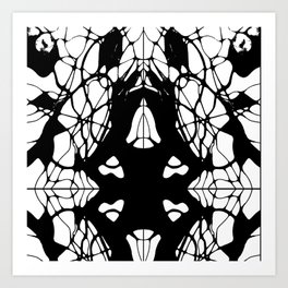 Neurographic pattern with a circles and variety shapes by MariDani Art Print