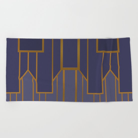 ART DECO G3 (abstract artdeco geometric) Beach Towel