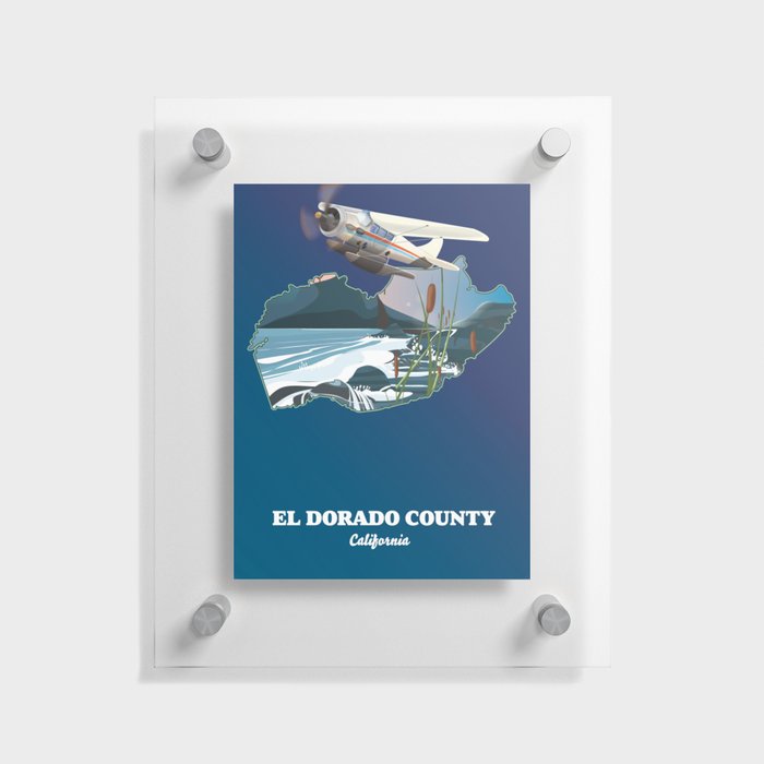 El Dorado County California USA map Floating Acrylic Print