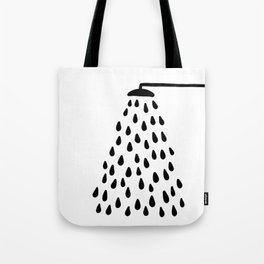 Shower drops with feucet on the right side Tote Bag