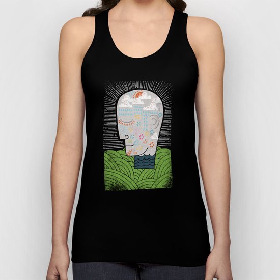 HEAD IN THE CLOUDS Unisex Tank Top