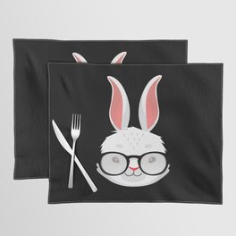 Bunny With Glasses Bunny Rabbit Cute Placemat