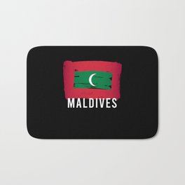 Maldives Flag Maldives Vacation Surfers Bath Mat