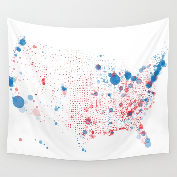 Election Mapping 2008 Wall Tapestry