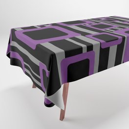 Violet Black Pattern Rectangles #society6  Tablecloth