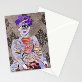 One Eyed Victorian Woman  Stationery Card
