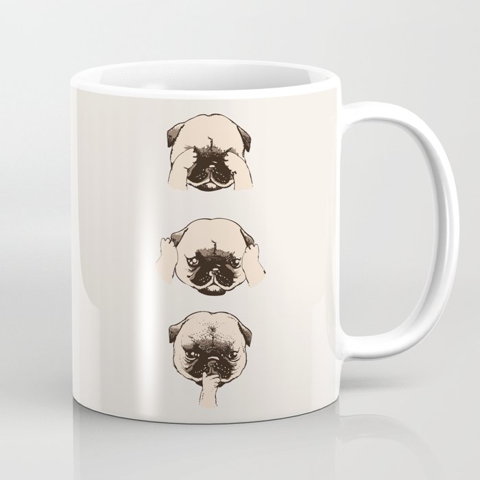 No Evil Pug Coffee Mug