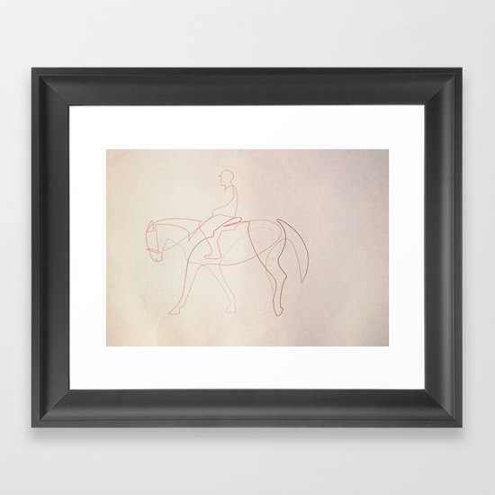 Rider line Framed Art Print