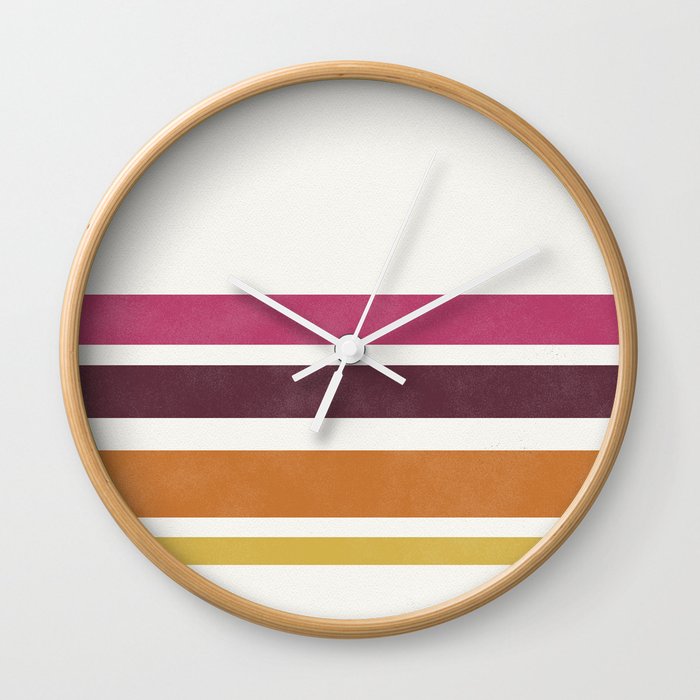 70's Sunset Stripes Wall Clock