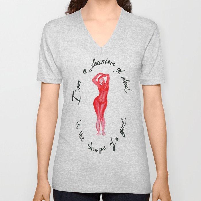fountain of blood. V Neck T Shirt