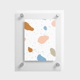 Terrazzo flooring pattern with colorful marble rocks Floating Acrylic Print