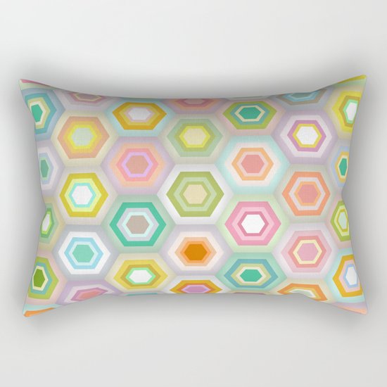 granny pastel hex Rectangular Pillow