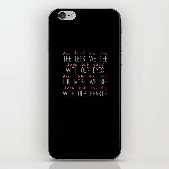 Less Eyes More Heart Impaired Dots Braille iPhone Skin