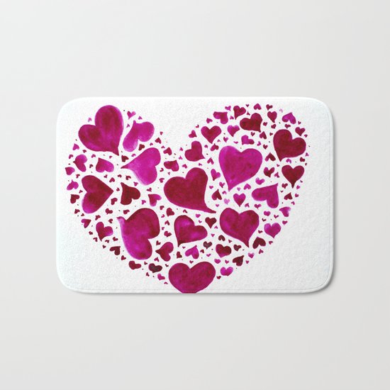 Heart Bath Mat