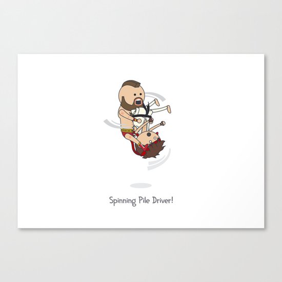 Spinning Pile Driver Canvas Print