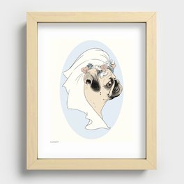 Bride Pug Recessed Framed Print