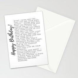 Happy Birthday Greeting Card and Print - What I Wish for You by Christie Olstad Stationery Card