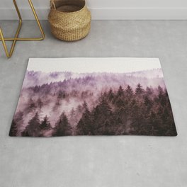 Why Don't We Disappear // Purple Fog Forest Home Area & Throw Rug