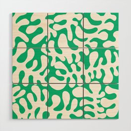 White Matisse cut outs seaweed pattern 20 Wood Wall Art