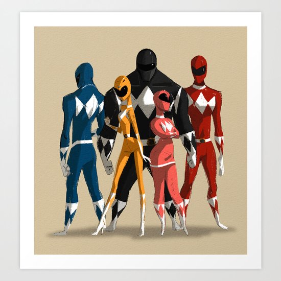 Power Rangers Art Print