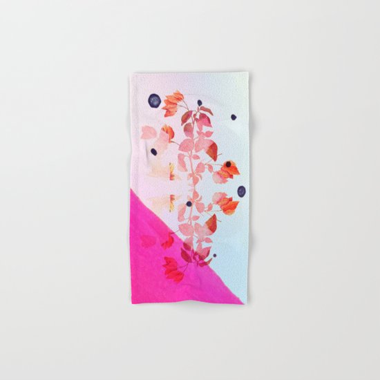 modern bougainvillea Hand & Bath Towel