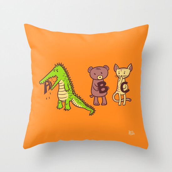 A is for Jerks! Throw Pillow